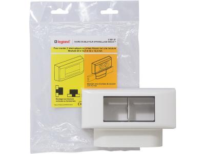 LEGRAND  - Cadre double pour appareillage Mosaic - pour moulures 12,5mm