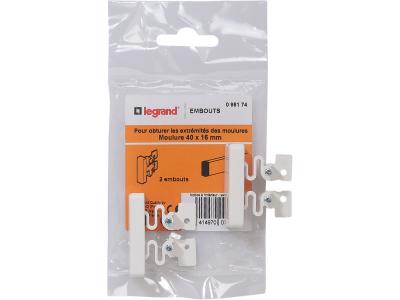 LEGRAND Pack de 2 embouts pour moulure  - 40 x 16 mm