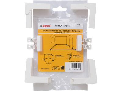 LEGRAND Kit tour de pi&egrave;ce pour moulure  - 32 x 12,5mm