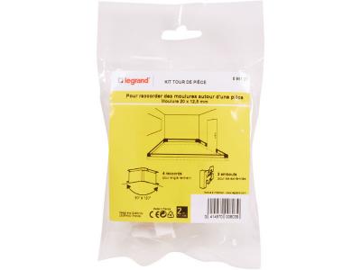 LEGRAND LEG98121 kit tour de pi&egrave;ce - pour moulure 20 x 12,5 mm - 