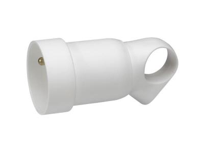 LEGRAND  - Fiche femelle avec terre plastique - avec anneau - blanc