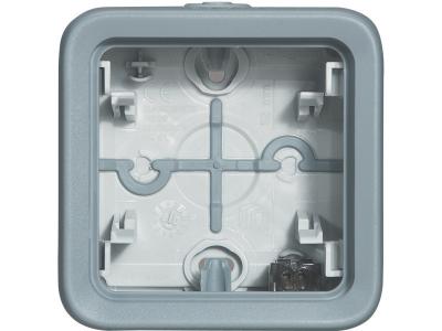 LEGRAND  Bo&icirc;tier d'encastrement 2 postes horizontal Plexo gris