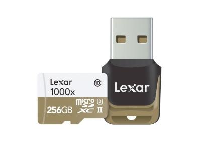 LEXAR  carte micro-sdxc 256 go 1000x 150 mo/s uhs-ii avec lecteur usb LSDMI256-1000X