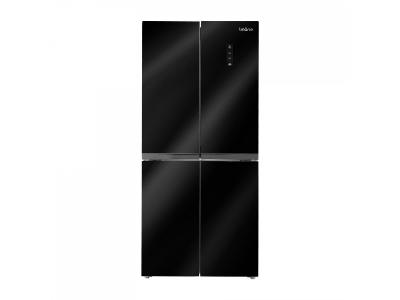 LINARIE R&eacute;frig&eacute;rateur Cong&eacute;lateur multi-portes LSCD436BLACK 445 Litres Meribel &agrave; 4 portes en verre Noir