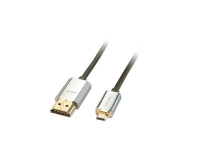 Lindy c&acirc;ble hdmi slim - compatible hdmi 2.0 ultra hd avec ethernet cromo - type a/d - 1m
