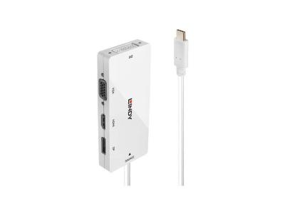 LINDY  43279 station d'accueil USB 3.2 Gen 1 (3.1 Gen 1) Type-C Blanc