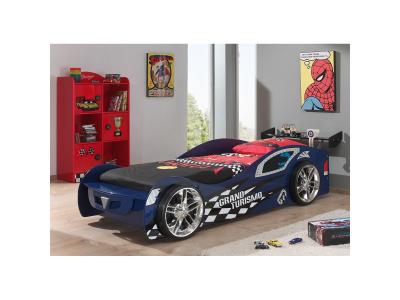 VIPACK  funbeds lit voiture grand turismo bleu + biblioth&egrave;que SCCOGTB02