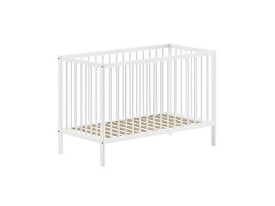 VIPACK Lit b&eacute;b&eacute; 60x120 sommier inclus meryl blanc DIBB6014 