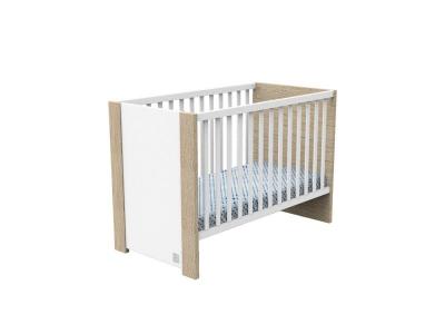SAUTHON Lit b&eacute;b&eacute; 60x120 antonin - bois et blanc