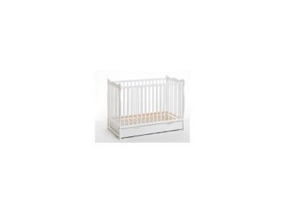  Lit b&eacute;b&eacute; en bois avec matelas - ala plus - l 124 cm x p 71 cm x h 85 cm