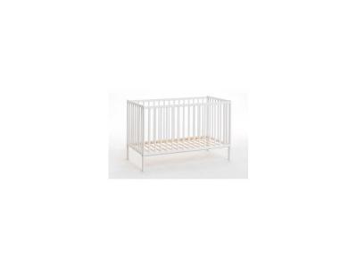  Lit b&eacute;b&eacute; en bois - cypi - l 124 cm x p 65 cm x h 85 cm - blanc