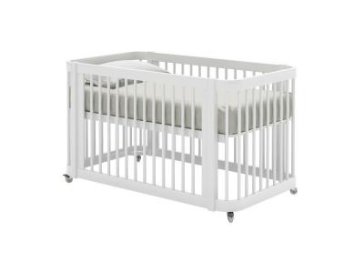 AKITEN RETAIL Lit b&eacute;b&eacute; &eacute;volutif 70x140 cm bois massif blanc