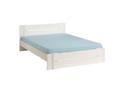 Paris prix - lit adulte 140x190cm 'carly' blanc 