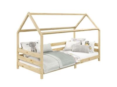 IDIMEX Lit cabane FINA 90 x 200 cm, en pin massif naturel