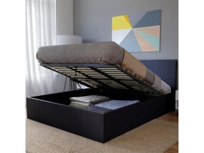 Lit coffre barcelona 160x200 + 1 sommier / noir