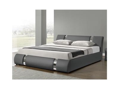 Lit Coffre Sommier Relevable Nova - Couleurs - Gris, Tailles - 180x200