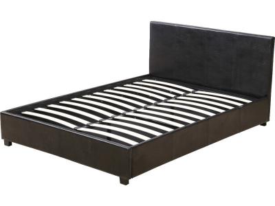 lit double avec coffre carla - 140 x 190 cm - noir 