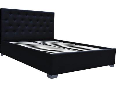 Lit double avec coffre 'Tino' - 160 &times; 200 cm - Noir - Noir.