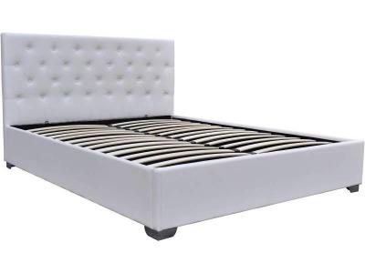 Lit double avec coffre 'Tino' - 160 &times; 200 cm - Blanc