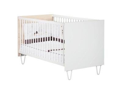SAUTHON Lit b&eacute;b&eacute; &eacute;volutif en lit junior Little Big Bed Happy (70 x 140 cm)