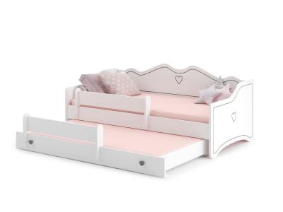 KOBI Lit Enfant Emma + gigogne160x80 S avec Matelas