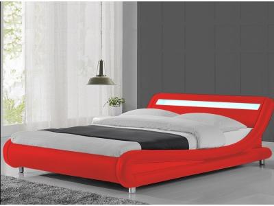 Lit led design Julio - Couleurs - Rouge, Tailles - 160x200