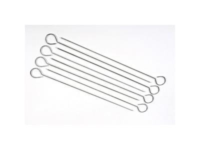 TOILINUX Lot de 2 Piques &agrave; brochettes Hesp&eacute;ride pour barbecue - M&eacute;tal - Argent