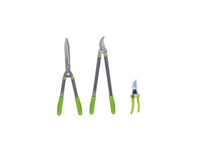 RIBIMEX Lot 3 outils de jardinage coupants : secateur 8 + cisaille haies + coupe branches