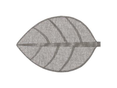 SECRET DE GOURMET Toilinux - Lot 6x Set de table Feuille - 50 x 33 cm - Gris