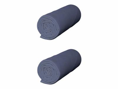 TERRE DE NUIT Lot de 2 draps housses jersey bleu oc&eacute;an bonnet 30 cm 140x200