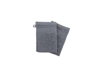 PARIS PRIX Lot de 2 Gants de Toilette Confort 15x21cm Gris Anthracite