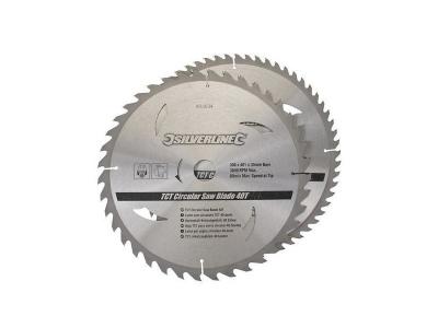SILVERLINE  803634 Jeu de 2 lames de scie circulaire TCT