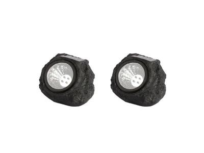 LUMI JARDIN Lampe de balisage LED solaire ROCKY x 2