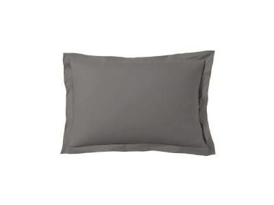 BLANC AVENUE  Lot De 2 Taies D'oreiller 50x70 Cm Satin De Coton Gris