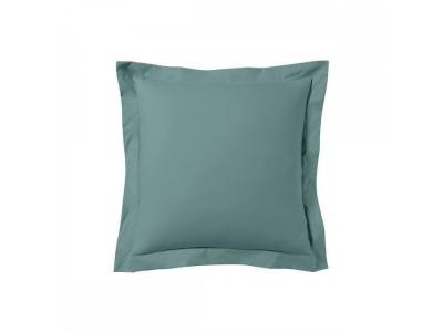 BLANC AVENUE Lot de 2 taies d'oreiller 63x63 cm satin de coton c&eacute;ladon