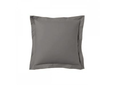BLANC AVENUE  Lot De 2 Taies D'oreiller 63x63 Cm Satin De Coton Gris