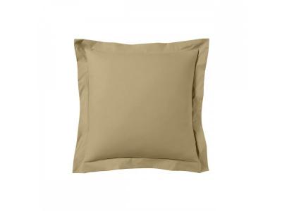 BLANC AVENUE  Lot De 2 Taies D'oreiller 63x63 Cm Satin De Coton Beige