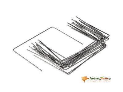 NATURE Lot de 20 agrafes m&eacute;talliques , Diam 4 mm, 20 x 25 cm