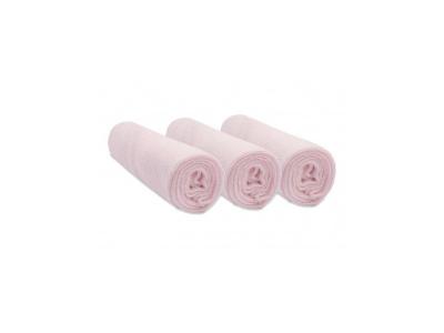 PAS DE MARQUE Lot de 3 housses pour matelas &agrave; langer Couleur - Rose