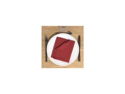 SOLEIL D OCRE Lot De 3 Serviettes De Table 40x40 Cm Alix Rouge, Par Soleil D'ocre