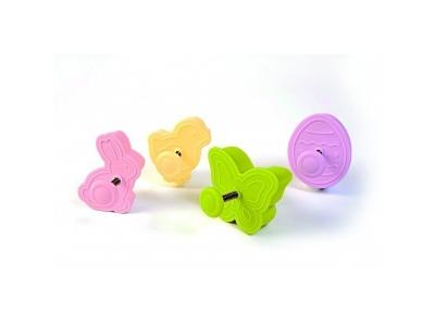 SILIKOMART  70.113.99.0069 ACC090 Lot de 4 Emporte-Pi&egrave;ces Th&egrave;me P&acirc;ques