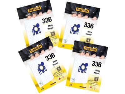  Lot de 4 packs de 4 sacs aspirateur 64336 Miele et Hoover Premium ref 9995850