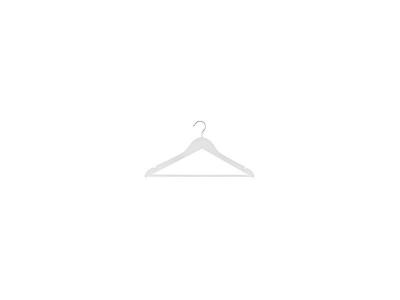 PARIS PRIX Lot de 5 cintres - 44 x 1,1 x 24 cm - Bois 44 cm Blanc