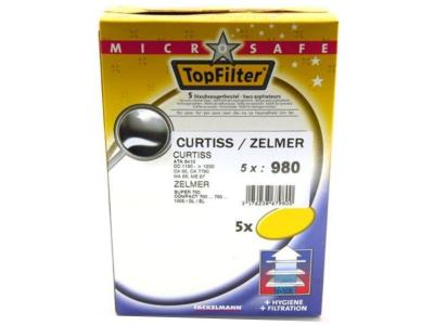 TOP FILTER Lot de 5 sacs aspirateur compatibles Zelmer et Curtiss TopFilter ref. 67980
