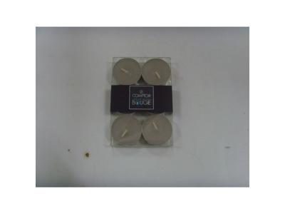 COMPTOIR DES BOUGIES  - Lot de 6 bougies color&eacute;es - Diam. 3,8 cm - Lin