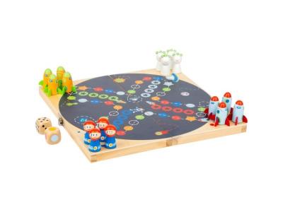 SMALL FOOT  jeu pour enfants Ludo - Spacejunior 24 x 24 cm 19-pi&egrave;ces
