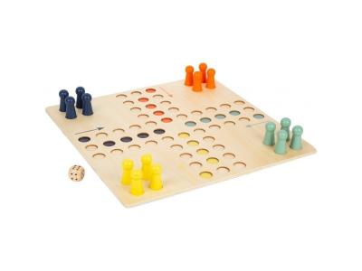 SMALL FOOT  jeu de soci&eacute;t&eacute; Ludo XL junior 45 cm en bois 19 pi&egrave;ces