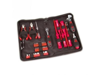 BRUDER MANNESMANN Jeu d'outils M29044 pour &eacute;lectricien en sacoche 45 pi&egrave;ces W82853