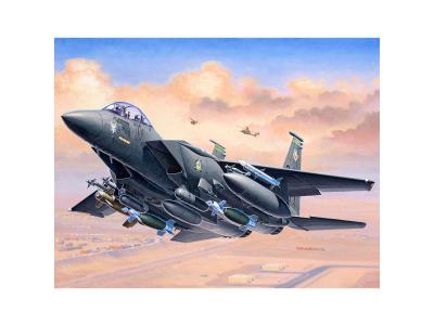 REVELL  kit mod&egrave;le F-15E Strike Eagle & Bombs 1:144 gris 70-pi&egrave;ces