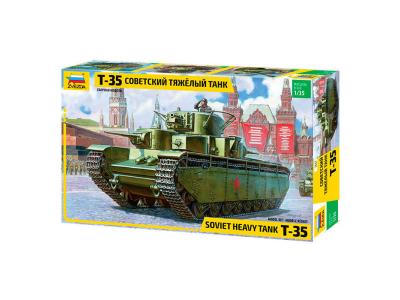 ZVEZDA Figurine  Char Lourd T-35 1/35- 1/35 - Maquette militaire